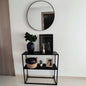 steel console with Mirror and MDF wood 100x35x90 - CL31