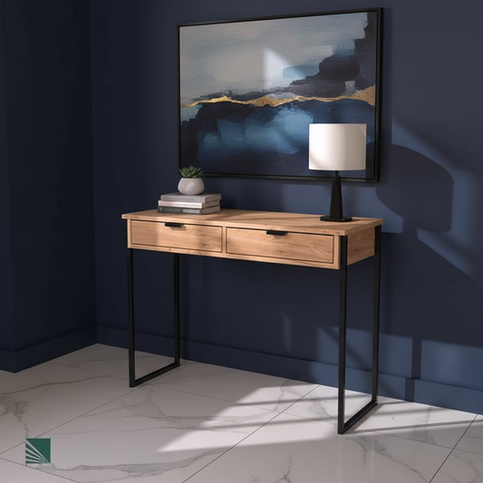 steel console with Mirror and MDF wood 120x35x90 - CL32