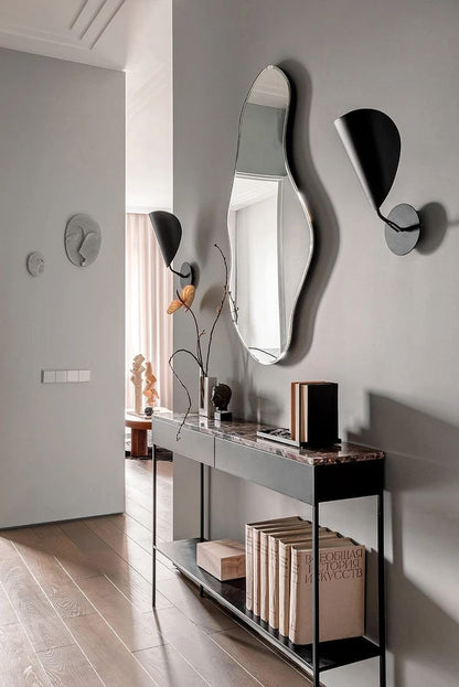 steel console with Mirror and MDF wood 120x35x90 - CL33