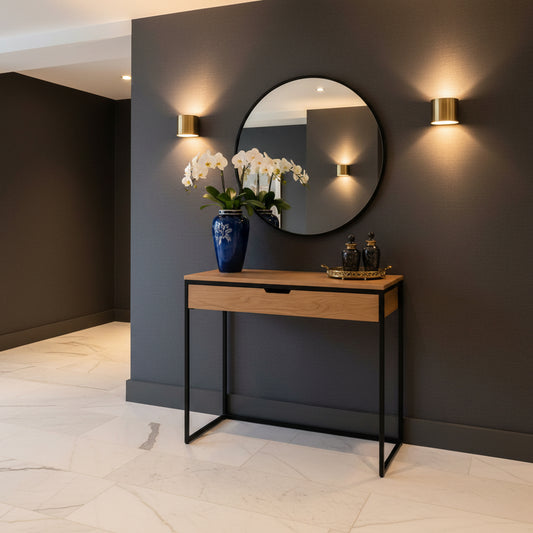 steel console with Mirror 100x40x90 - CL34