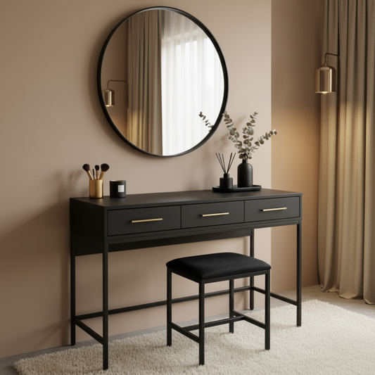 steel console with Mirror and chair 120x35x90 - CL37