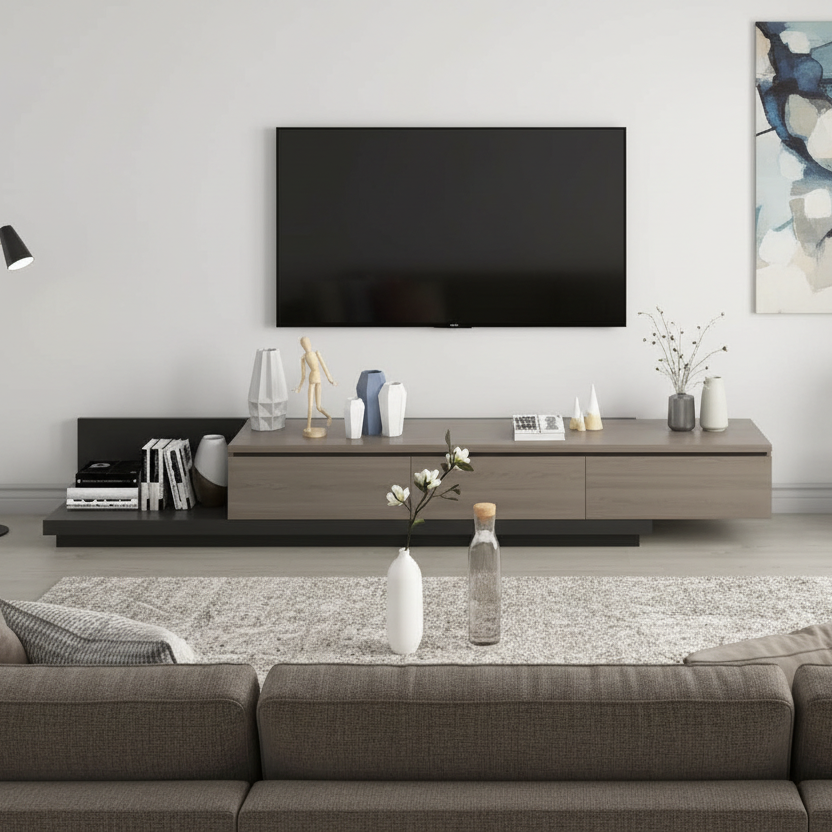 Living Room Set gray and black - TVCT6