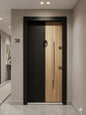 Armored steel door left direction 2 calon with delivery chain - DH1C14