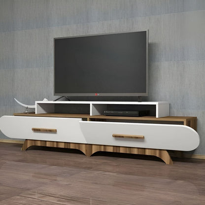 Tv Unit White & Wooden - TVUO20