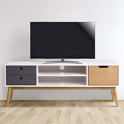 Tv Unit White & Gray - TVUO26