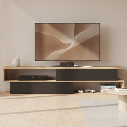 Tv Unit Wooden & Black - TVUO33