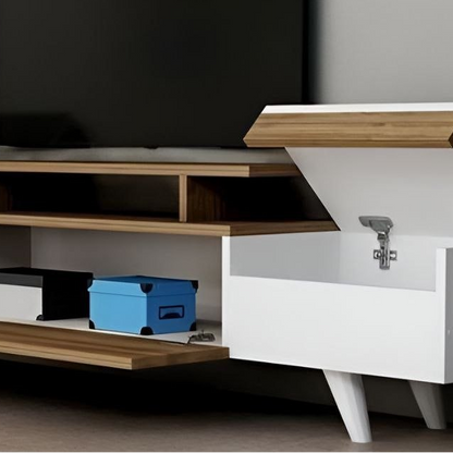 Tv Unit White & Wooden - TVUO40