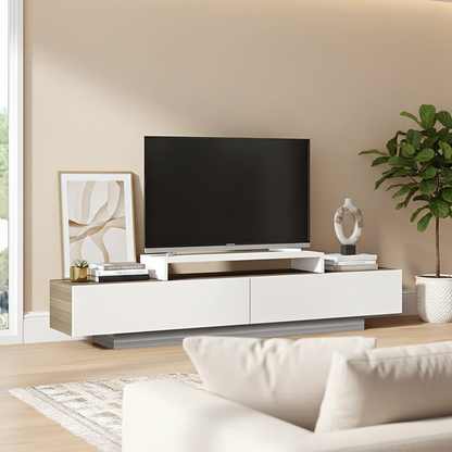 Tv Unit White & Wooden - TVUO45