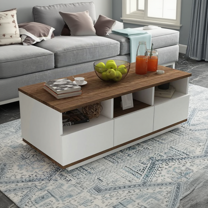 Table Unit White & Wooden - 120 x 50 x 40 cm - WCT13