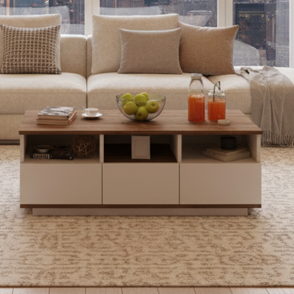 Table Unit White & Wooden - 120 x 50 x 40 cm - WCT13