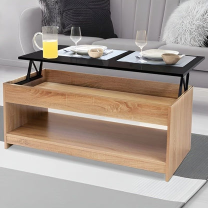 Table Unit Black & Wooden - 100 x 50 x 40 cm - WCT14