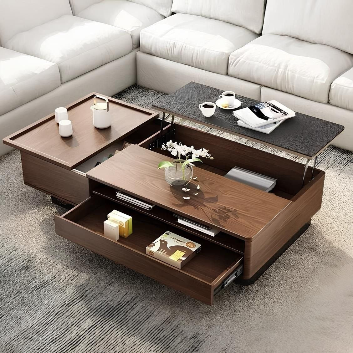 Table Unit Brown & Black - 120 x 70 x 40 cm - WCT17