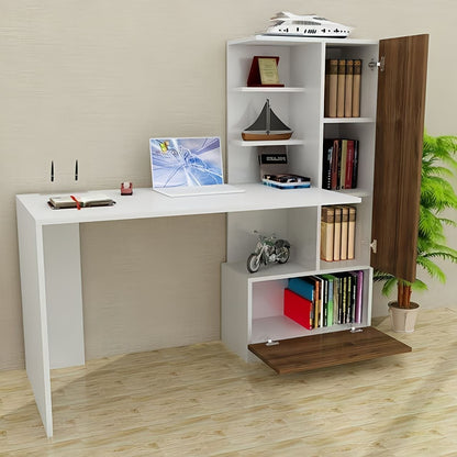 Desk Wooden & White - 140 x 50 x 140 cm - WDSK47
