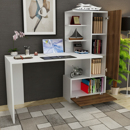 Desk Wooden & White - 140 x 50 x 140 cm - WDSK47