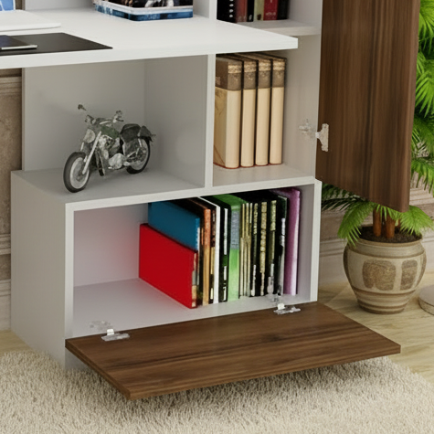 Desk Wooden & White - 140 x 50 x 140 cm - WDSK47