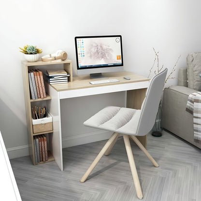 Desk Wooden & White - 100 x 50 x 80 cm - WDSK51