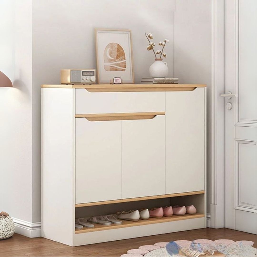 Shoe Closet White & Wooden - 80 x 40 x 100 cm - WSH18