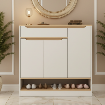 Shoe Closet White & Wooden - 80 x 40 x 100 cm - WSH18