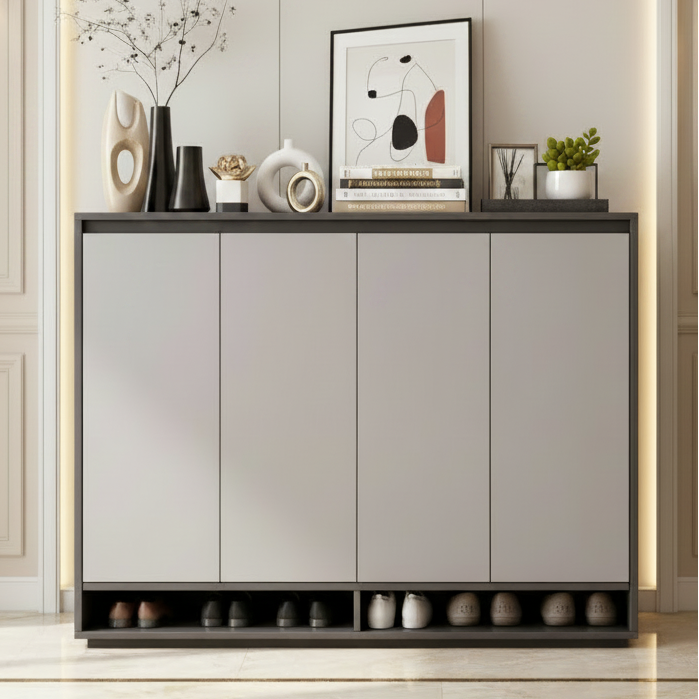 Shoe Closet Black & Grey - 140 x 40 x 100 cm - WSH25