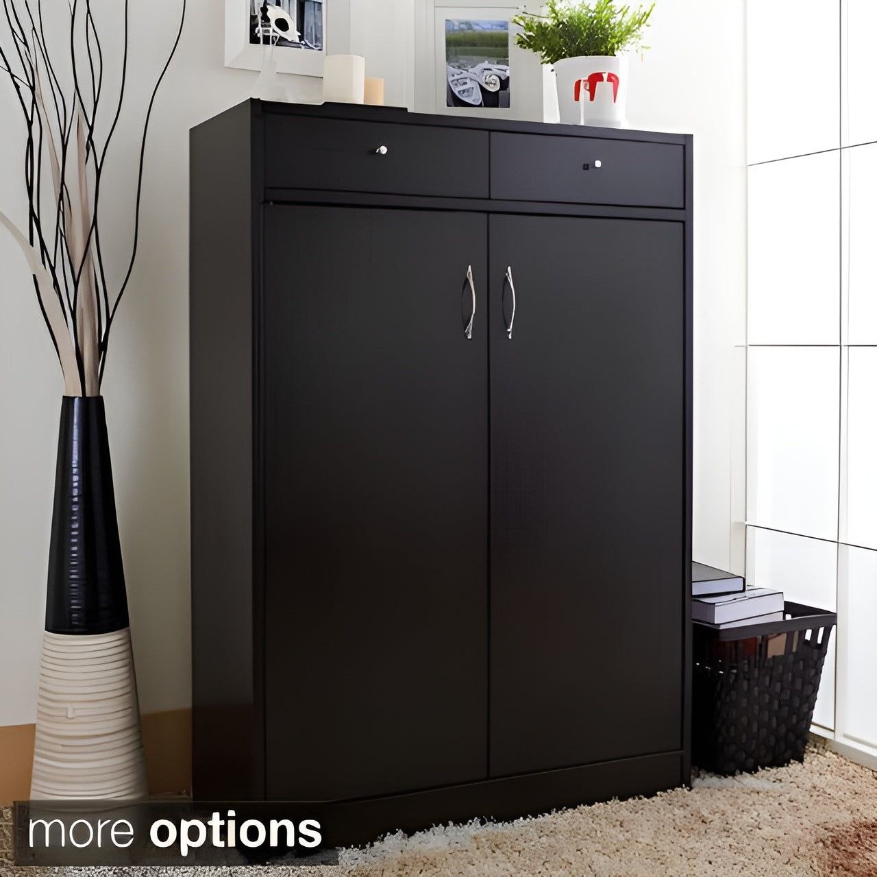 Shoe Closet Black 80 x 40 x 120 cm - WSH26