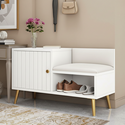 Shoe Closet Gold & White - 100 x 40 x 60 cm - WSH76