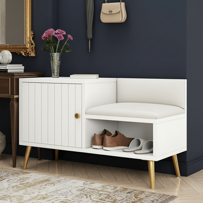 Shoe Closet Gold & White - 100 x 40 x 60 cm - WSH76