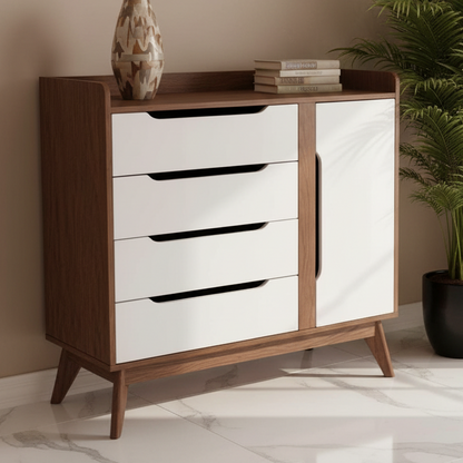 Shoe Closet White & Brown - 90 x 40 x 110 cm - WSH78