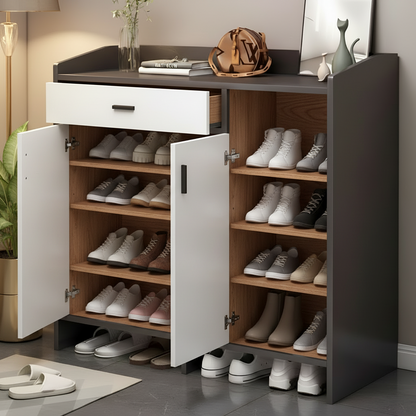 Shoe Closet Gray & White - 120 x 40 x 110 cm - WSH81