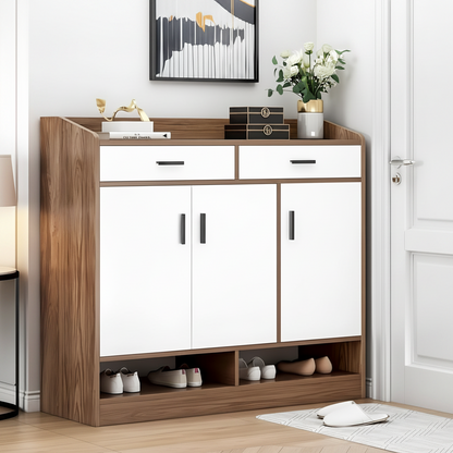 Shoe Closet White & Brown - WSH86