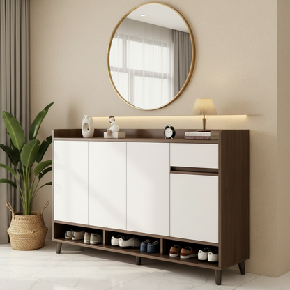 Shoe Closet White & Brown - WSH89