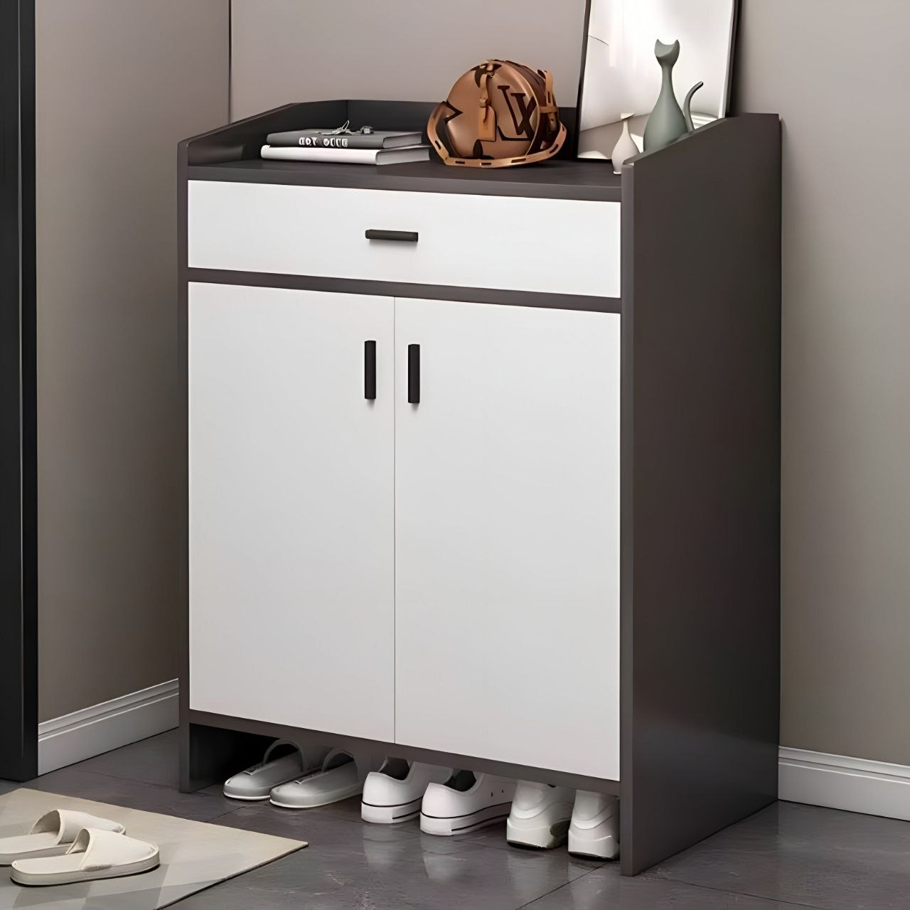 Shoe Closet White & Gray - WSH95