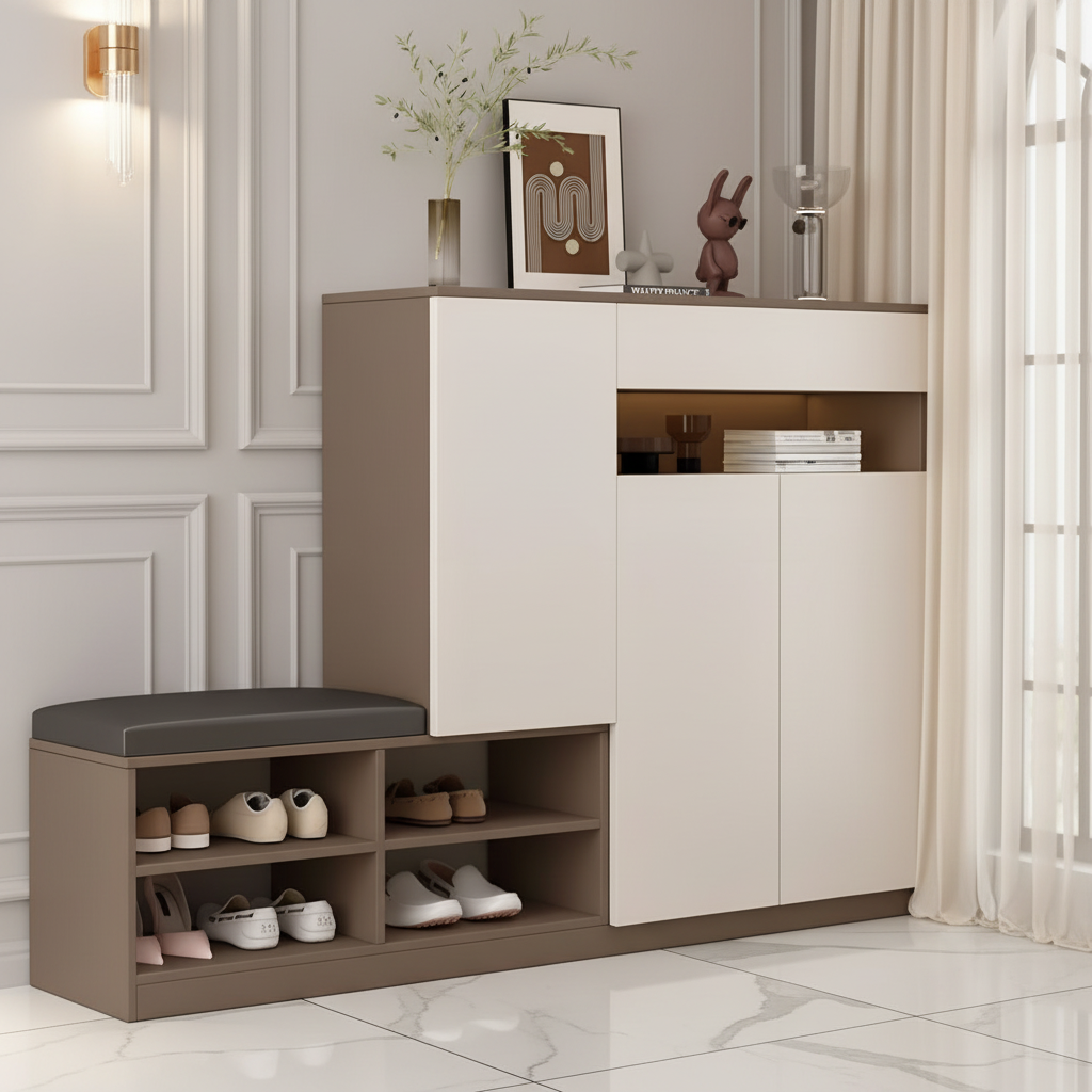 Shoe Closet White & Brown - WSH96