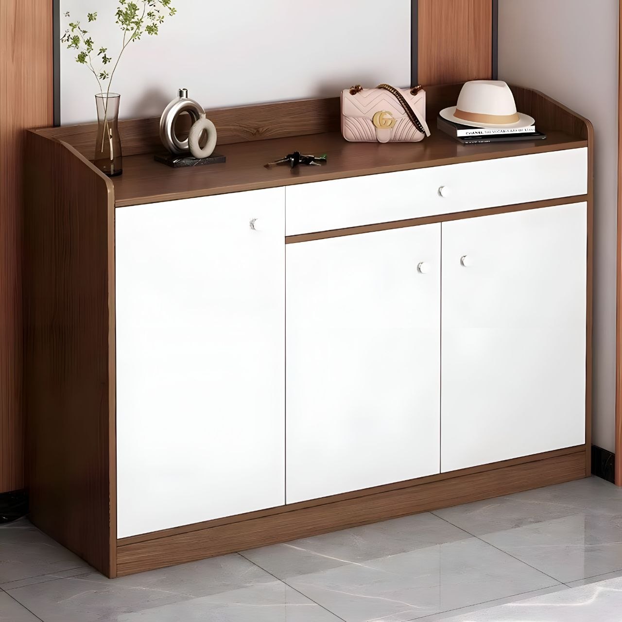 Shoe Closet White & Brown - WSH98