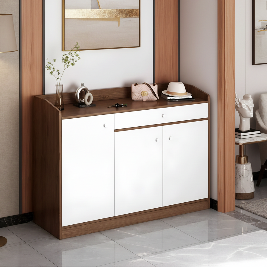 Shoe Closet White & Brown - WSH98