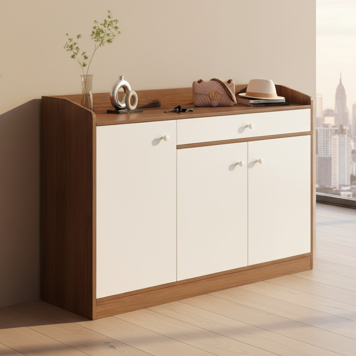 Shoe Closet White & Brown - WSH98