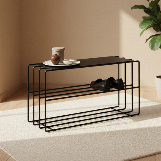 Steel shoe bench black 100x40x50 - SR22