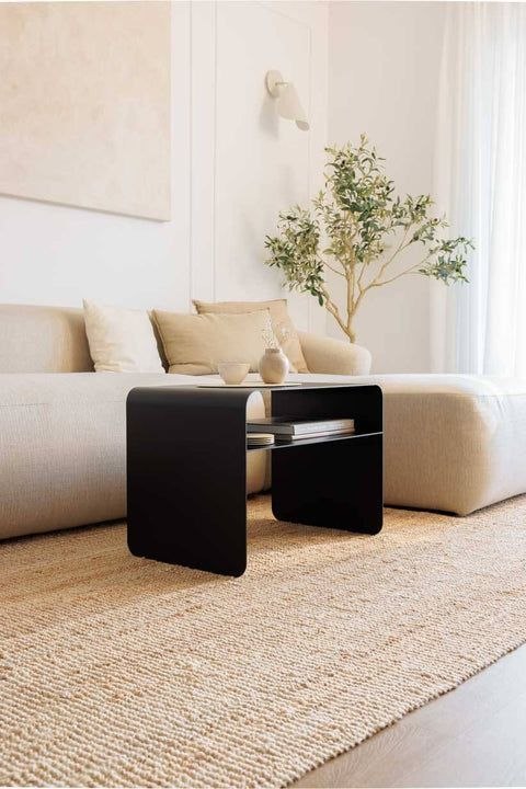 Coffee Table with 1 shelve black 75×50×45 - AA4