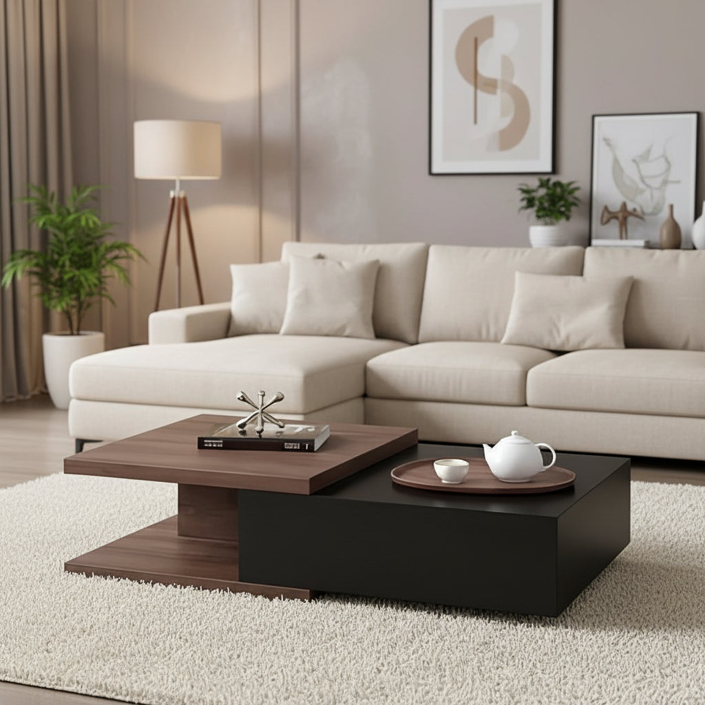 Living Room Set Black & Brown - TVCT32