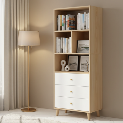 Display Unit Wooden & White - WDU19