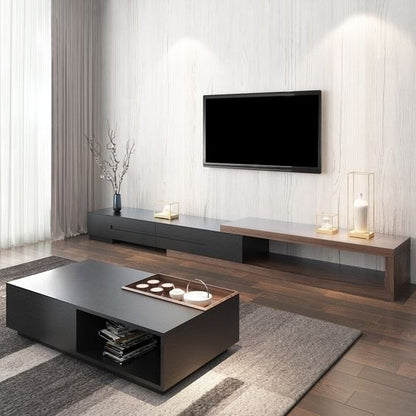 TV Unit and Coffee Table black and brown - TVCT8