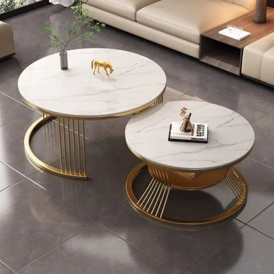steel and MDF nesting coffee table - 2 piece - AA105