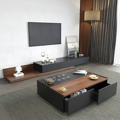 Living Room Set Black & Brown - 240 x 40 x 40 cm - TVCT24