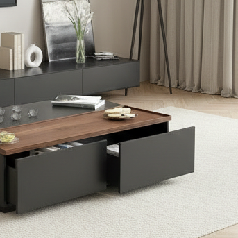 Living Room Set Black & Brown - 240 x 40 x 40 cm - TVCT24