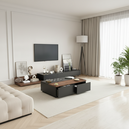 Living Room Set Black & Brown - 240 x 40 x 40 cm - TVCT24