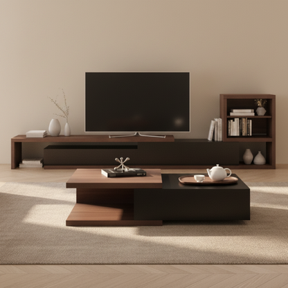 Living Room Set Black & Brown - TVCT32