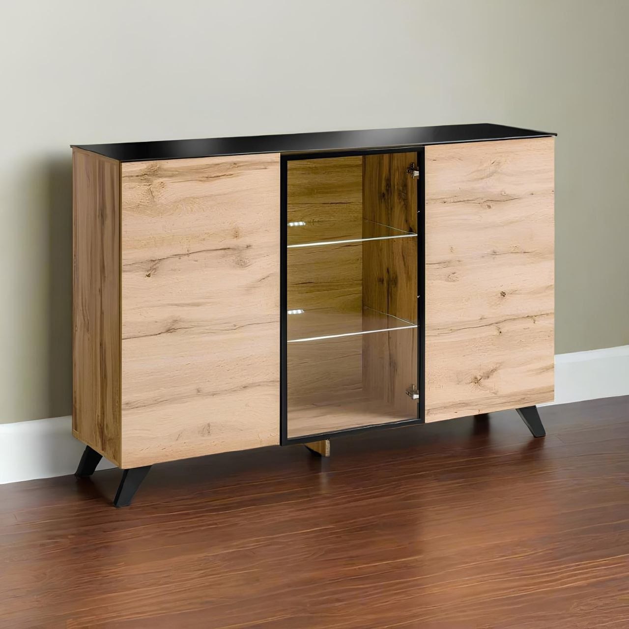 Buffet | Black & Wooden - BUF51