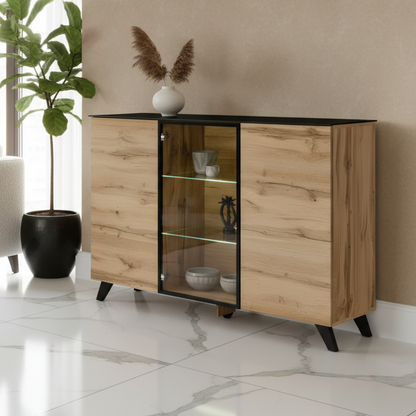 Buffet | Black & Wooden - BUF51