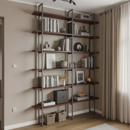 steel and counter wood Display wall unit gray - SW19