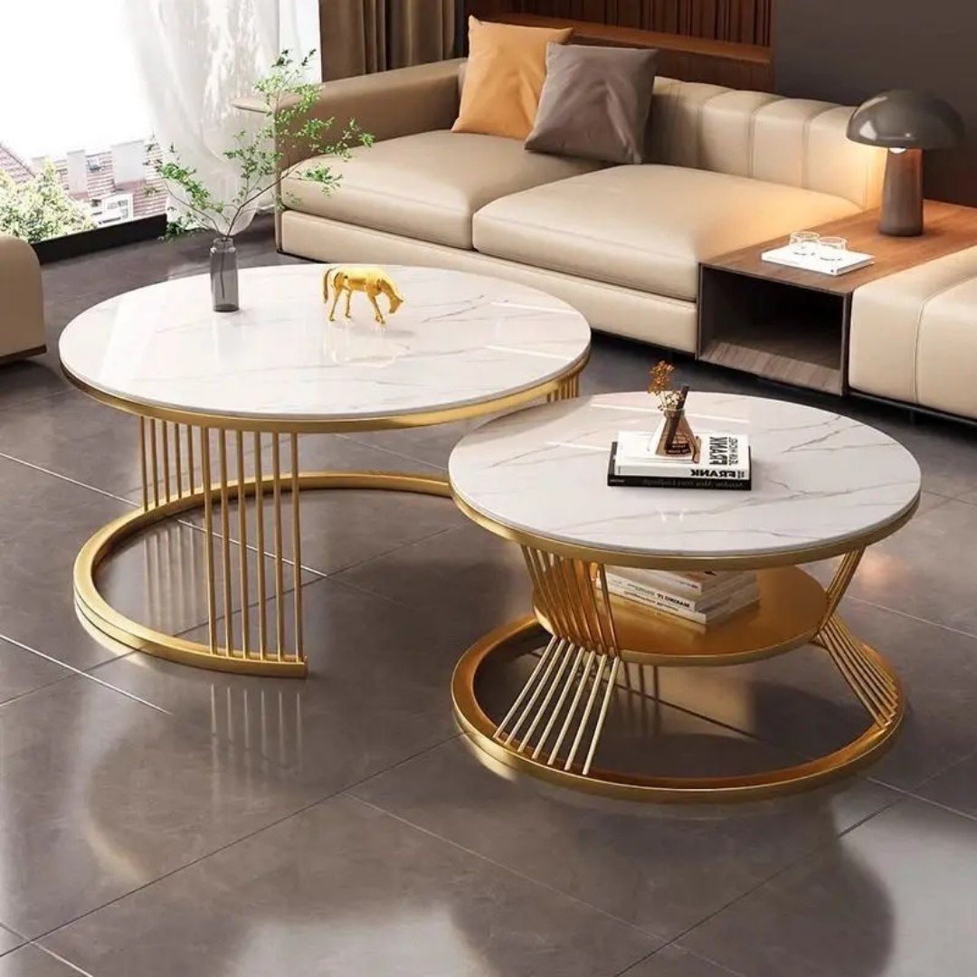 steel and MDF nesting coffee table - 2 piece - AA105