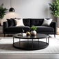 طاولة قهوة وسط مصنوعة من الفولاذ وخشب MDF مقاس 80×40 - AA37
